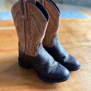 Kids Western Cowboy Boots - Brown and Tan
